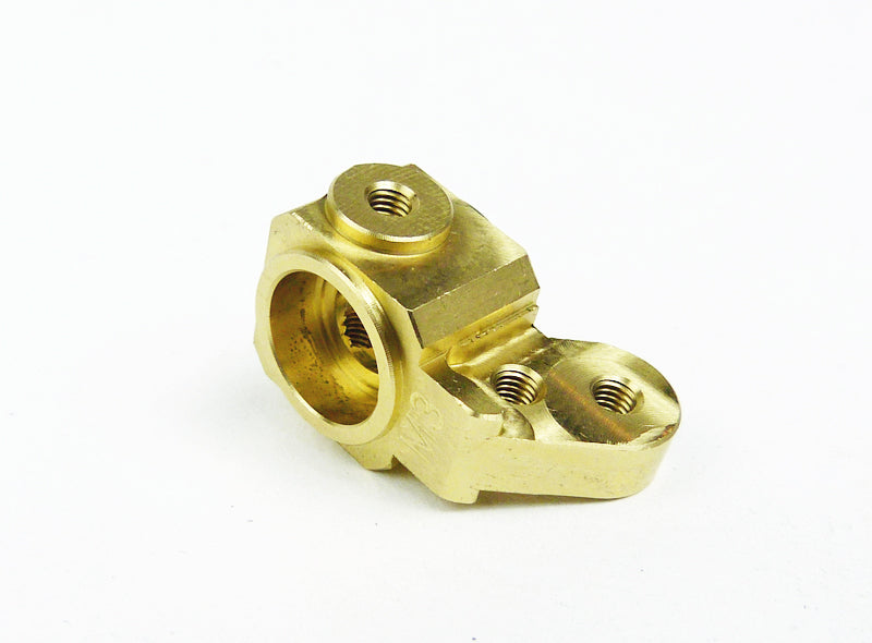 Custom  Works CW7257 M3 BRASS TRAILING FRONT SPINDLE for HEX AXLE (1)