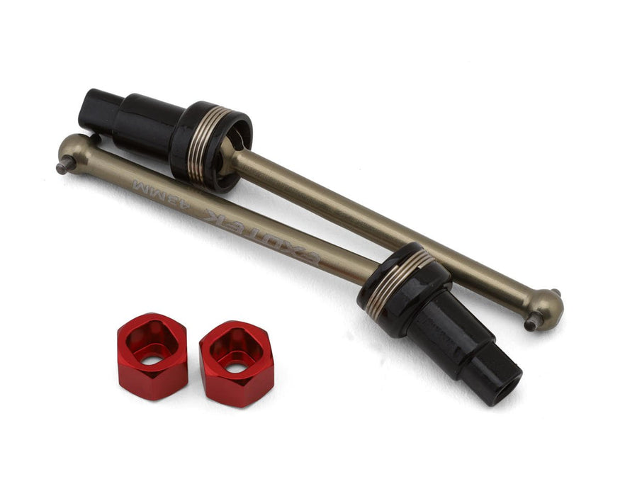 Exotek EXO2319 Losi NASCAR Arrma Mojave Aluminum 41mm Front CVD Driveshafts & Hexes Set