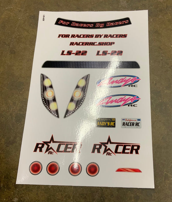 Racer RC by Andy’s LS-22 Corvette Wide Body w/ Protective Film .040 CLEAR Drag SCT Street Eliminator NPRC Outlaw
