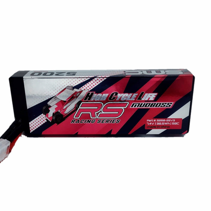 SMC RACING 5250-2SV3 HCL-RS Mudboss V3 7.4V 5200mAh 50C Deans Low IR LIPO Battery Hardcase