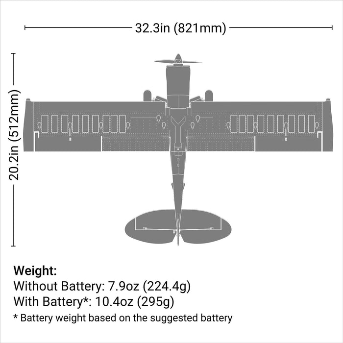 E-Flite EFL02150D Micro Scrappy 800mm BNF Basic with AS3X and SAFE Select