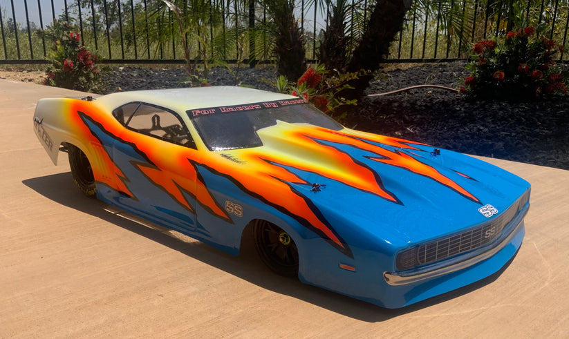 Racer RC by Andy’s 69 SS Camaro Body w/ Protective Film .040 CLEAR Drag SCT Street Eliminator NPRC Outlaw