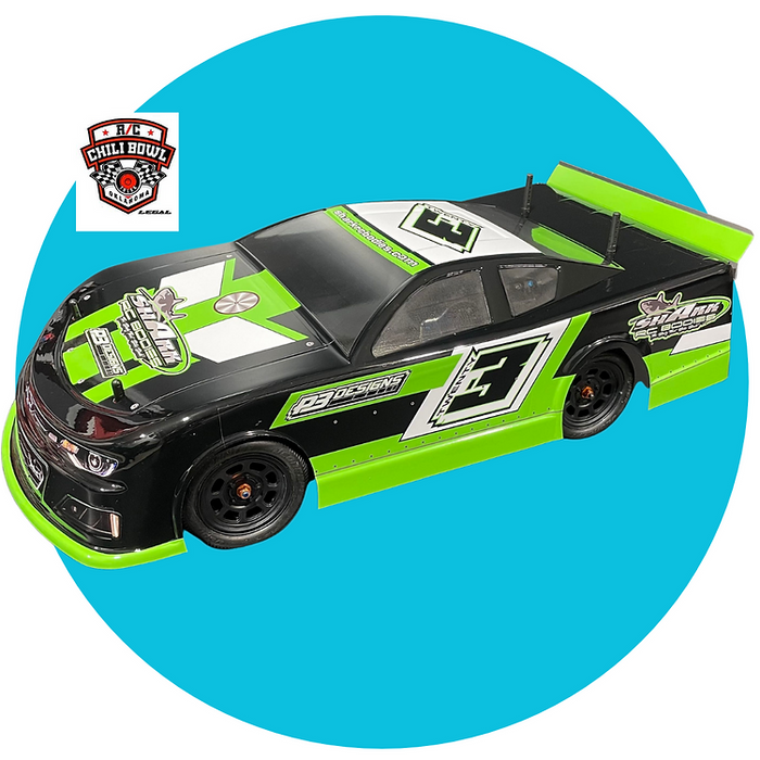 SHARK RC BODIES Smoke Screen Camaro 1/10 Buggy Street Stock CLEAR Body w/ Chili Bowl Approved Spoiler ZL1