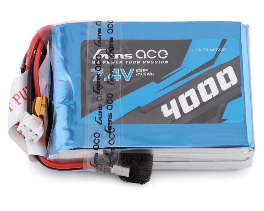 Gens Ace 2S LiPo Transmitter Battery (7.4V/4000mAh) (DX7, DX7S, DX8 & DX9) w/JST-EHR Connector GEA2S4000TXJS
