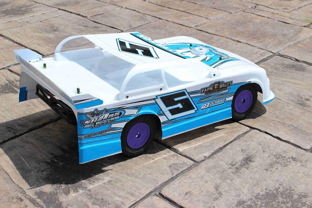 SHARK RC BODIES Code Red 1/10 Short Course OutLaw Street Stock CLEAR Body Chevy Grill .040 Slash