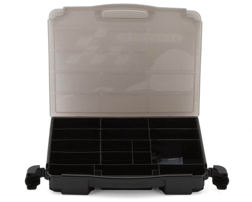 JConcepts JCO5128-28 Parts Storage Box (Black/Smoke Grey) (14.5x11x2.37")