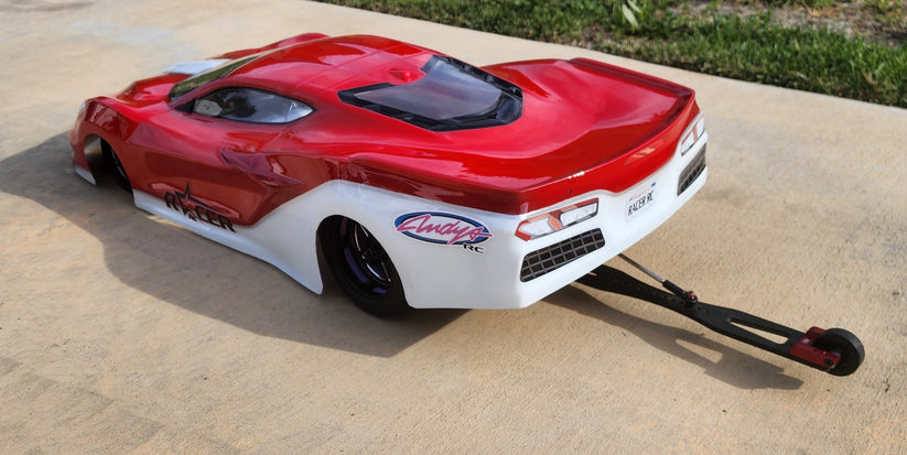 Racer RC by Andy’s C8 ZO6 Corvette Body w/ Protective Film .040 CLEAR Drag SCT Street Eliminator NPRC Outlaw