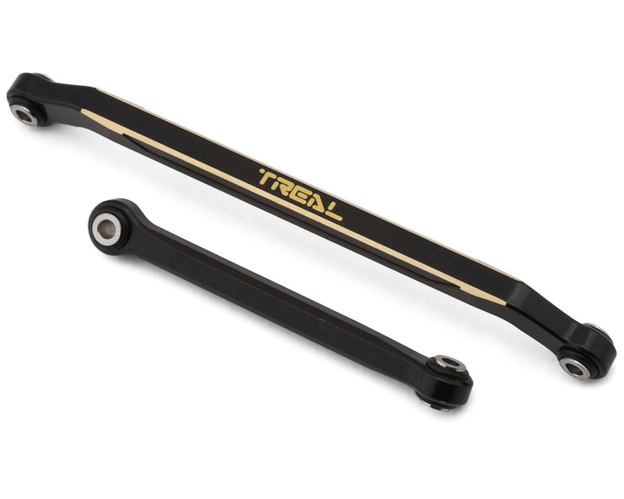 Treal Hobby Redcat Ascent-18 Brass Front Steering Link Set Black (2) 13.1g TLHTASCENT18-08