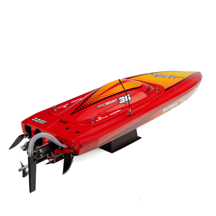 Pro Boat Sonicwake 36" V3 Self-Righting RTR V-Hull Brushless Boat RED 60mpg 8S w/Spektrum SLT3 2.4GHz Radio PRB-2171T2