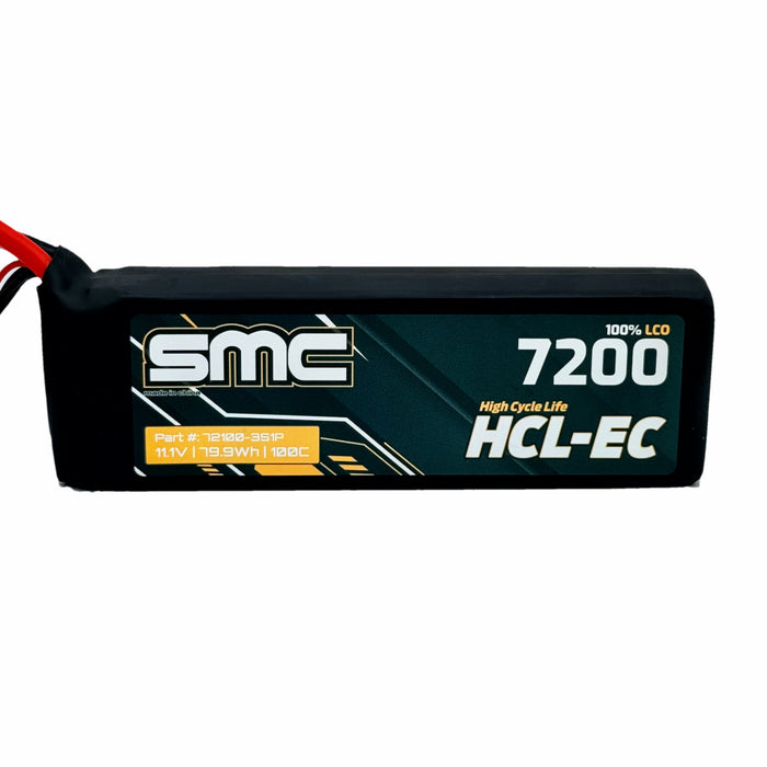 SMC 72100-3S1P 11.1V HCL-EC 7200mAh 3S 100C Traxxas Connector TRX LIPO BATTERY Pack G10 Protection Plates