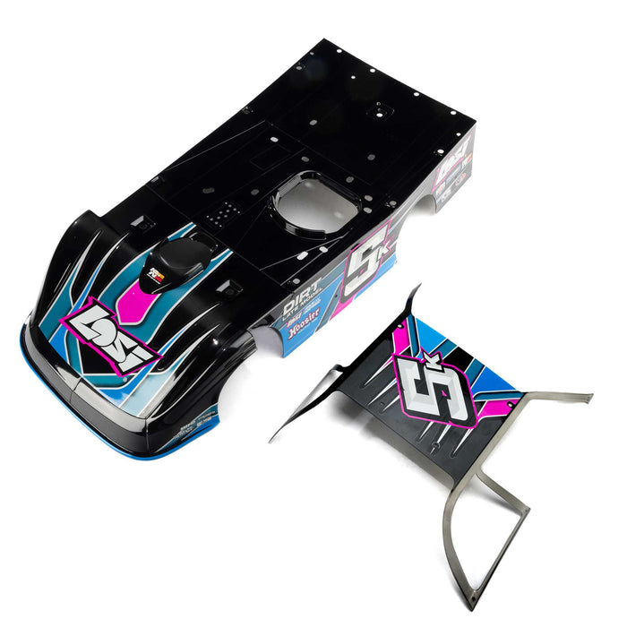 Losi LOS-4251 Body, Pre Painted BLK & PNK, Decaled T1: 22S DLM
