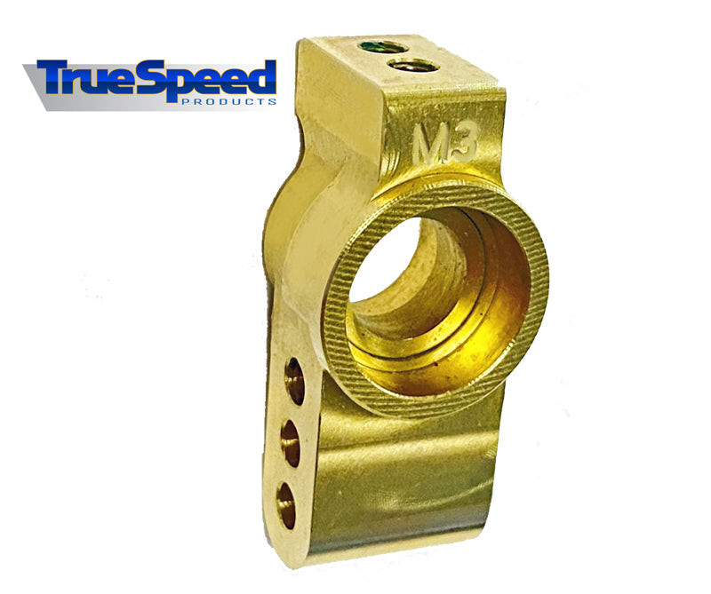 Custom Works CW7265 BRASS TALL REAR HUB for METRIC BEARINGS, M3 (1PC)