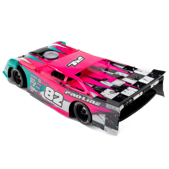 LOSI NASCAR 1/12 Pre-Cut Dirt Late Model Tombstone Clear Body GROM ALM PRO373717 Hi-Performance
