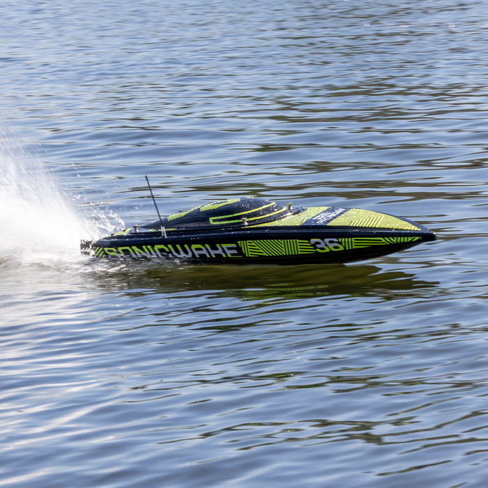 Pro Boat Sonicwake 36" V3 Self-Righting RTR V-Hull Brushless Boat BLACK 60mph 8s w/Spektrum SLT3 2.4GHz Radio PRB-2171T1