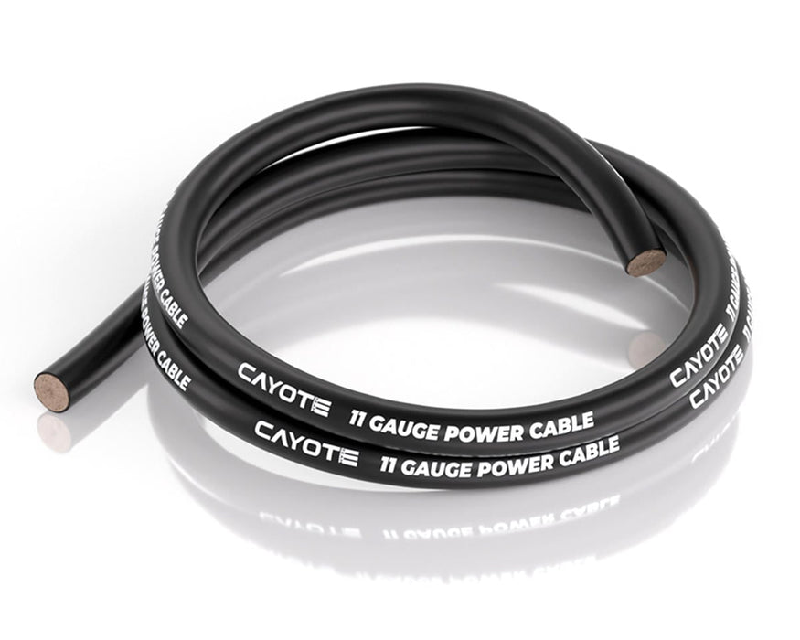 Cayote Thin-Wall Silicone Wire (Black) (1 Meter) (11AWG) CYECW05