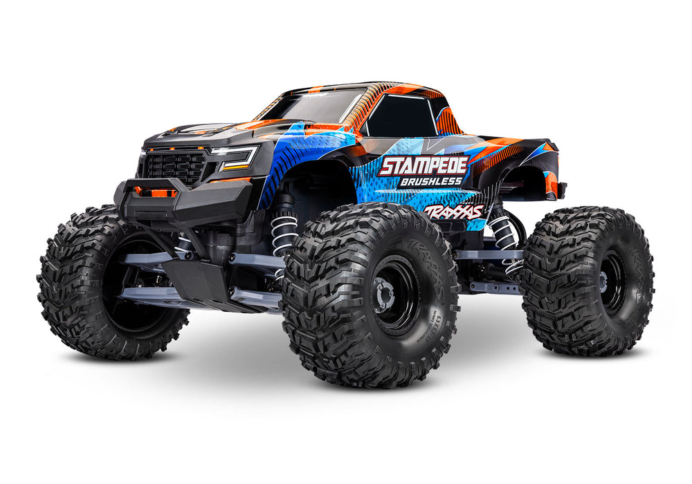 Traxxas Stampede 2WD VX3 Brushless Ed ORANGE 1/10 Scale Monster Truck 136454-4 50+ mph with 3s LiPo Battery & Charger NOT included