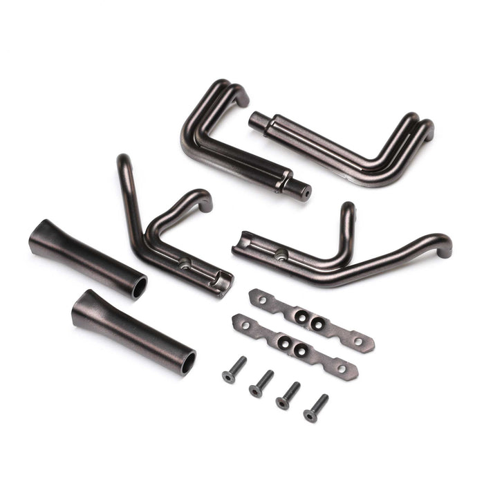 TLR Losi LOS-1896 Header Set, Black Chrome: 22S Sprint