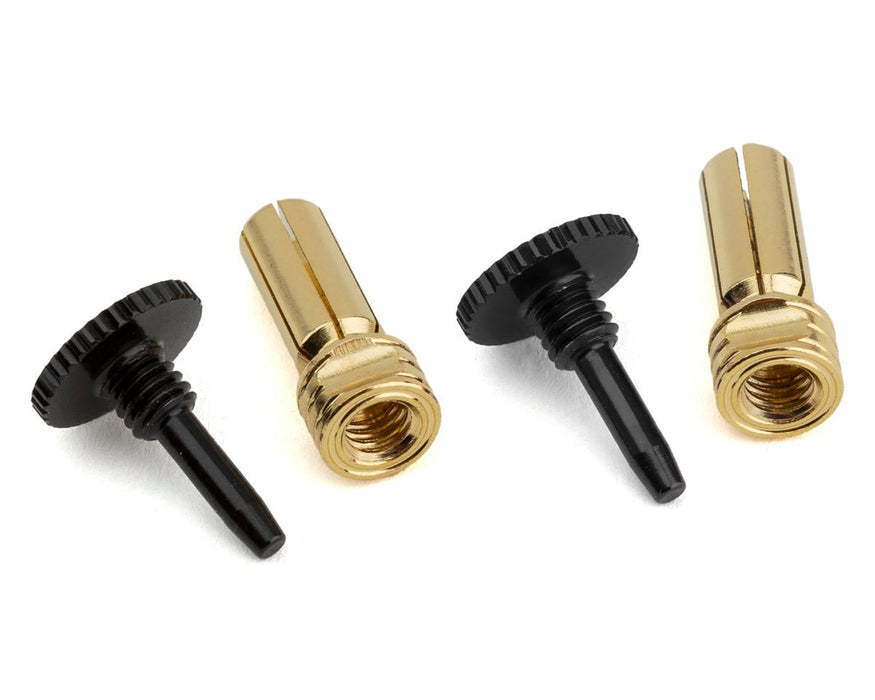 ProTek RC PTK-5080 Twist Lock Adjustable Bullet Plug Grips w/5mm Bullets (Black/Black)