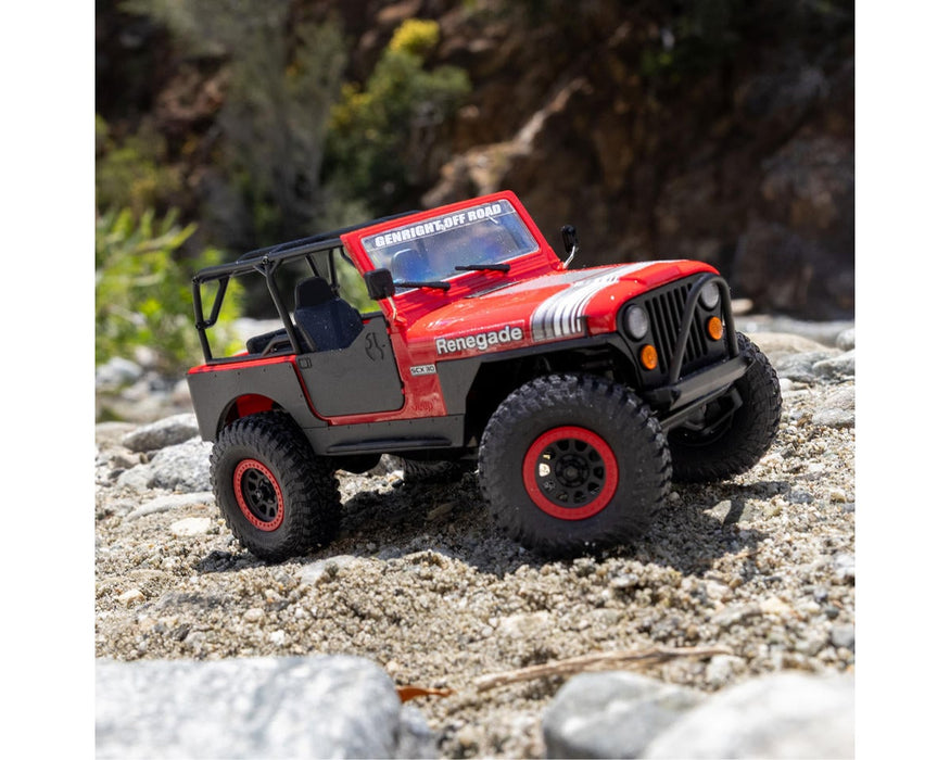 Axial AXI-3273T1 SCX30 Jeep CJ-7 Renegade 1/30 4WD RTR Scale Mini Crawler (Crawler Version) (Red) w/2.4GHz Radio, Battery & Charger