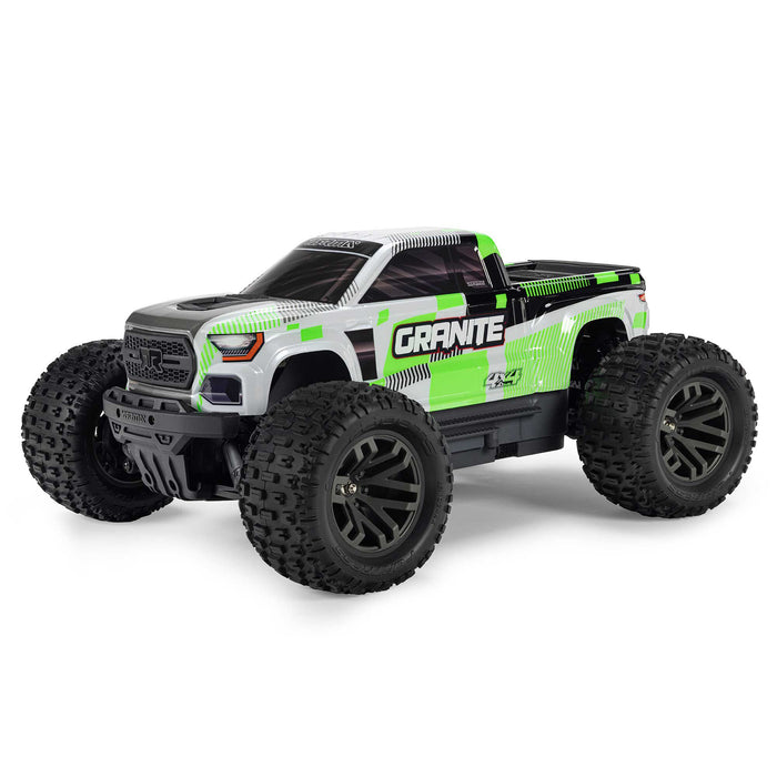 ARRMA ARA4202V4T1 1/10 GRANITE MEGA 665 4X4 RTR Brushed Monster Truck, Green