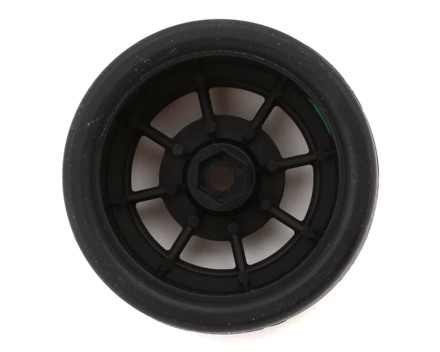 BSR Racing 1/12 Losi Nascar Race Radial Pre-Mounted Rubber Carpet Tires (4) 32 Shore Belted 8mm Hex BXRRR2032