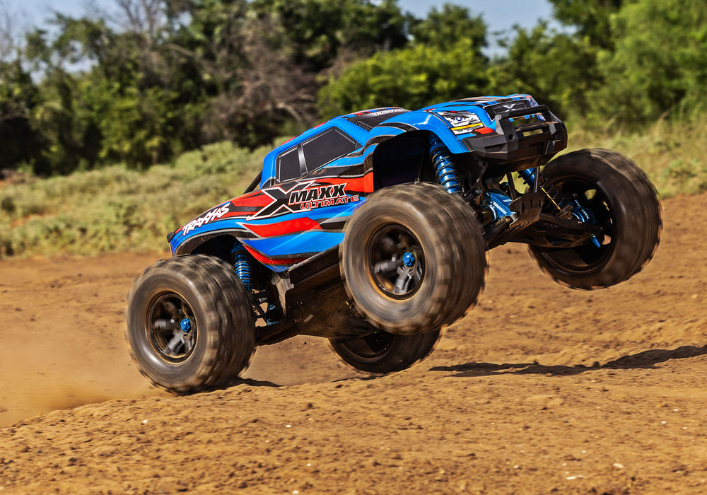 Traxxas TRA77097-4-BLUEX X-Maxx® ULTIMATE 8S ESC BLUE Brushless Electric Monster Truck with TQi