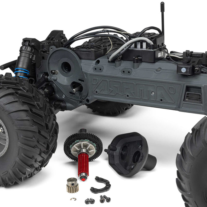 ARRMA 1/10 GORGON 223S 2WD RTR Brushless Monster Truck, Red / Black  ARA3530T2