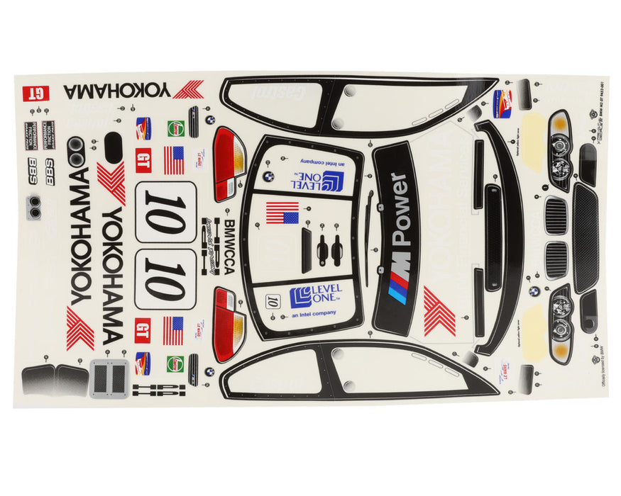 HPI 1/10 Touring Car BMW M3 GT Body 200mm HPI7452 CLEAR UNPAINTED