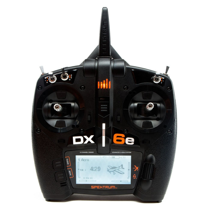 SPEKTRUM SPMR6655 DX6e 6-Channel DSMX 2.4GHz RC Radio Transmitter Only (No Receiver) 250 Model Memory Telemetry Wireless Trainer Link