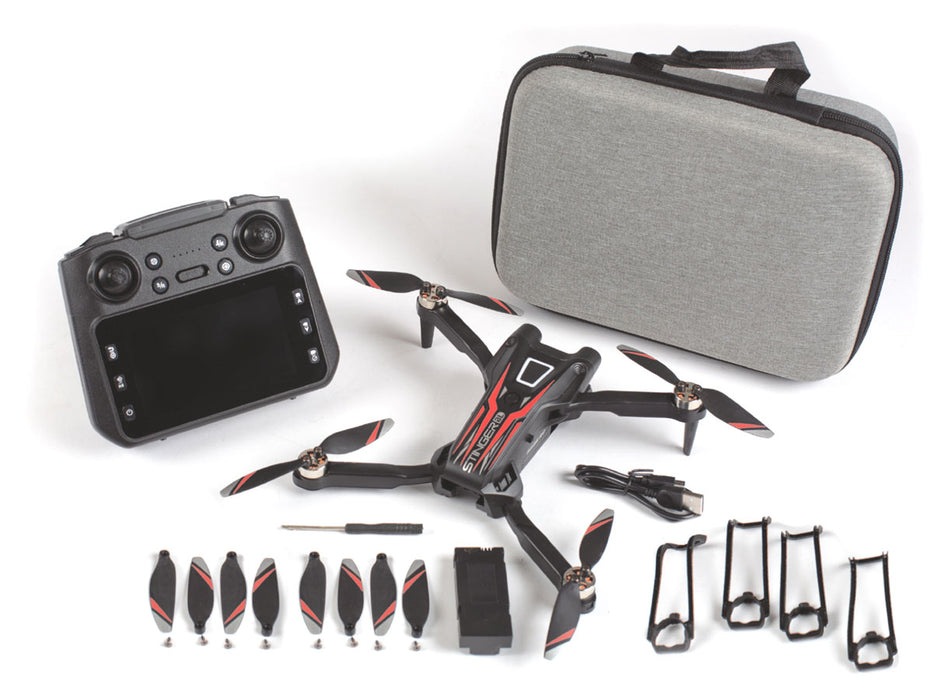 Rage RGR4600 Stinger BL FPV Drone with 1-Axis 1080p HD Camera & Storage Case