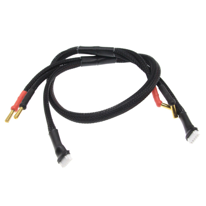 WORC WRC-CL-40B-4S Pro 4S Charge Lead 4mm Charger to 5mm Bullet Lead Black 24 inch / 610mm XH 5pin Balance