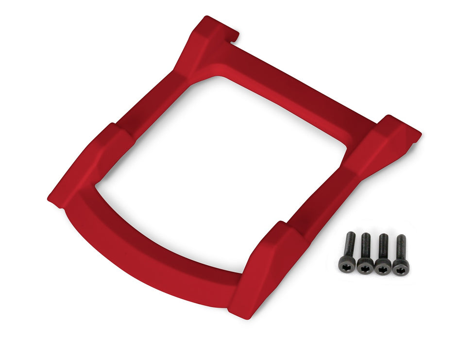 Traxxas TRA6728R Skid plate, roof (body) (red)/ 3x12mm CS (4) RUSTLER 4X4