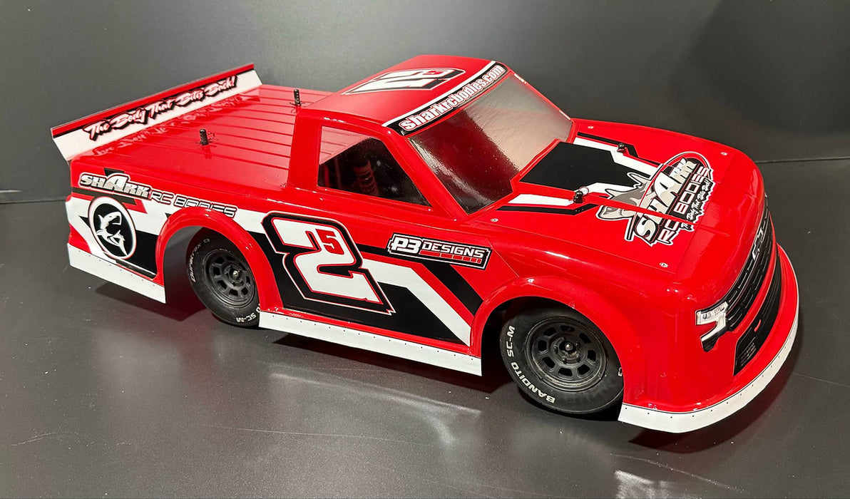 SHARK RC BODIES The Gambler 1/10 Short Course Truck CLEAR Body Chevy Silverado .040 Slash