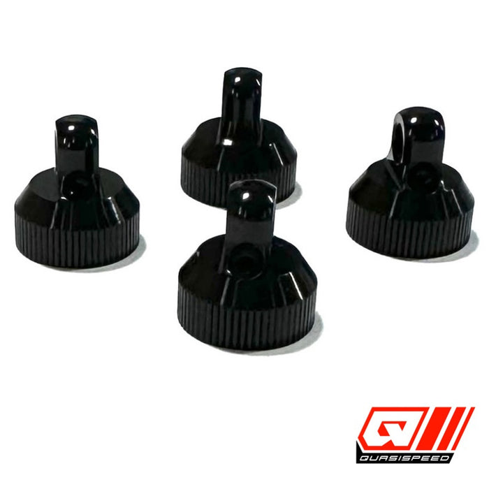 GFRP Quasi Speed QS-5042 Small Bore Bleeder Shock Cap BLACK