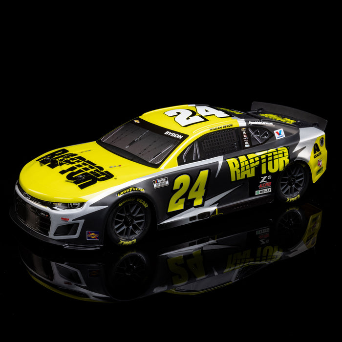 LOSI LOS1122524 1/12 NASCAR RC Racecar William Byron No. 24 2025 Raptor Chevrolet Camaro ZL1 2S AWD Brushed On-Road (Battery & Charger Included), Black