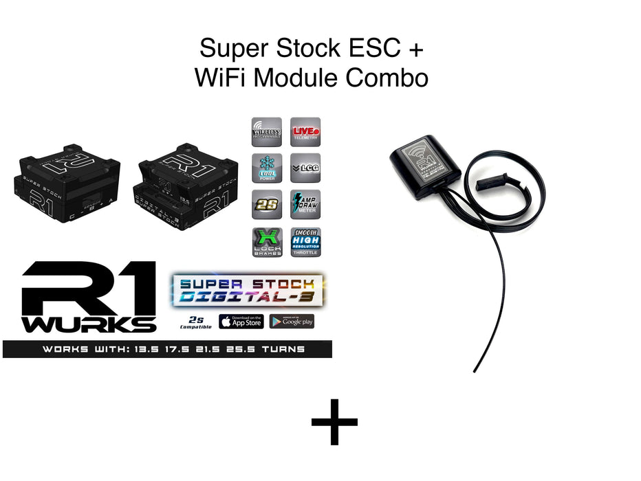 R1 Wurks R1-040013-1 "Super Stock" with WIFI MODULE 2S Digital 3 ESC 040013