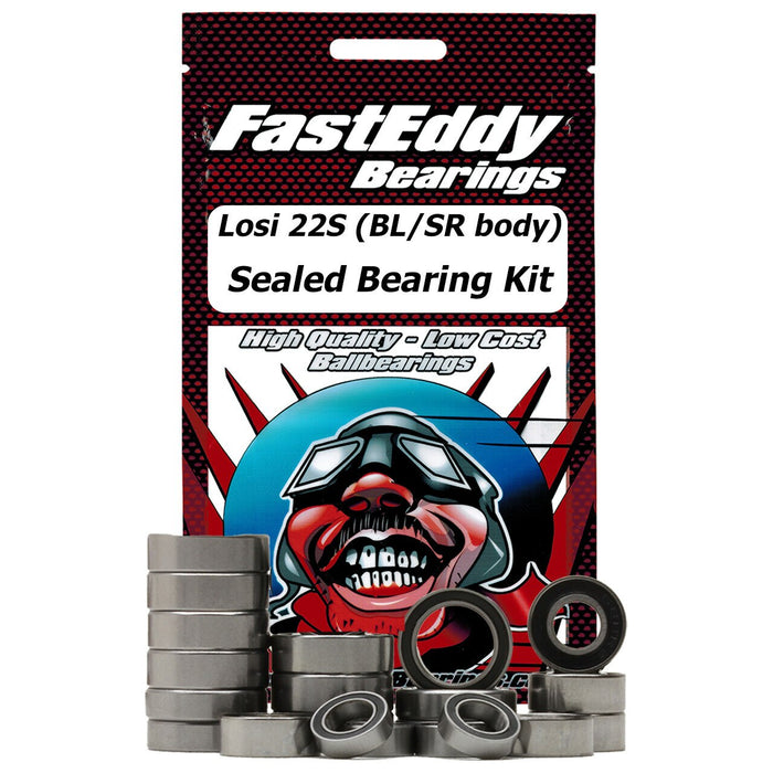 Fast Eddy Bearings TFE9610 Losi 22S Sprint ST BL / SR Rubber Sealed Complete Bearing Kit