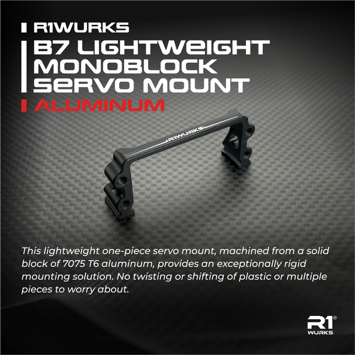 R1WURKS (B7 Series) lightweight Monoblock Servo Mount, Aluminum R1-900049
