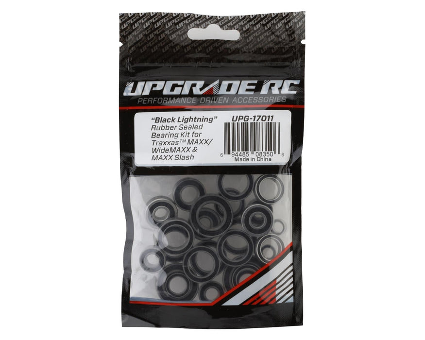 UpGrade RC UPG-17015 "Black Lightning" Rubber Sealed Bearing Kit for Traxxas® 4x4 VXL Rustler®/Stampede®/Slash®