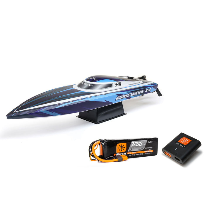 PRO BOAT PRB-1992T2 Sonicwake 24" Self-Righting Brushless Deep-V RTR (Battery & Charger Included), Blue