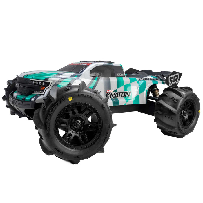 Pro-Line PRO1031210 MINI KRATON 1/16 Dumont F/R MT Tires Black Split Six (2): ARRMA