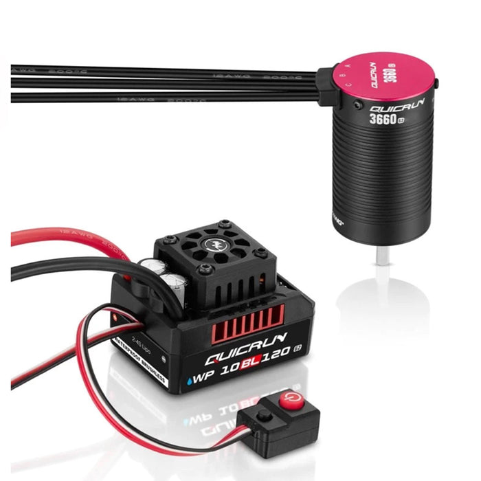 Hobbywing HWI38030211 QUICRUN WP 10BL120 G2 Combo - ESC + 3660 SL 3700KV G2 (2-3S)