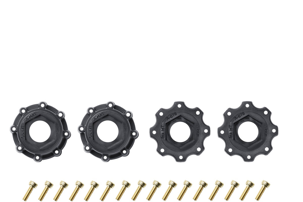 Louise RC MT-Cyclone Speed 1/8 Monster Truck Tires, 0" & 1/2" Offset, 17mm Removable Hex on Black Rim, Soft(2) LOULT3356SB