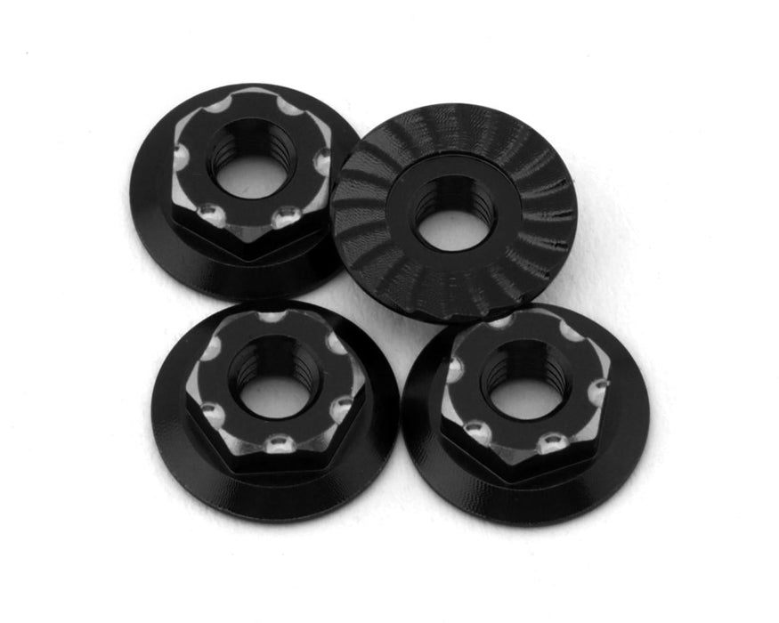 JConcepts JCO5216-2 RC10B7 7mm Aluminum Low-Profile Wheel Nuts (4) (Black)