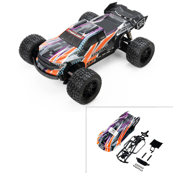 Proline PRO369321 1/16 Limited Edition Pre-Cut/Pre-Painted Brute Digi Body with Clipless System: ARRMA MINI KRATON