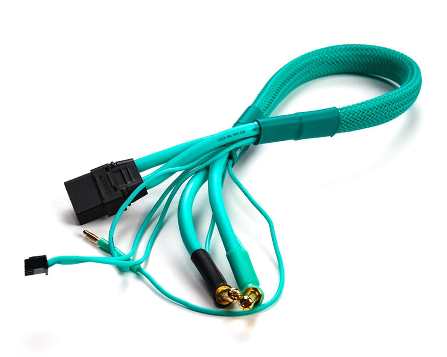 Cayote Power 2S LiPo XT90 Charge Lead (Female XT90 to 5mm Bullets) (620mm) w/3-Pin JST-XH Balance Plug (Aurora Green) CYECW01