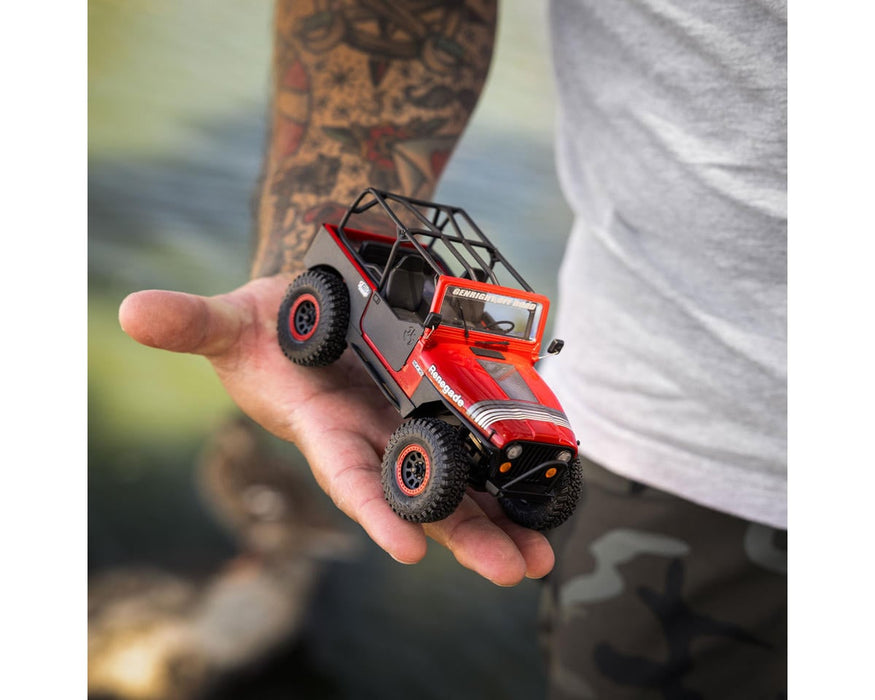 Axial AXI-3273T1 SCX30 Jeep CJ-7 Renegade 1/30 4WD RTR Scale Mini Crawler (Crawler Version) (Red) w/2.4GHz Radio, Battery & Charger