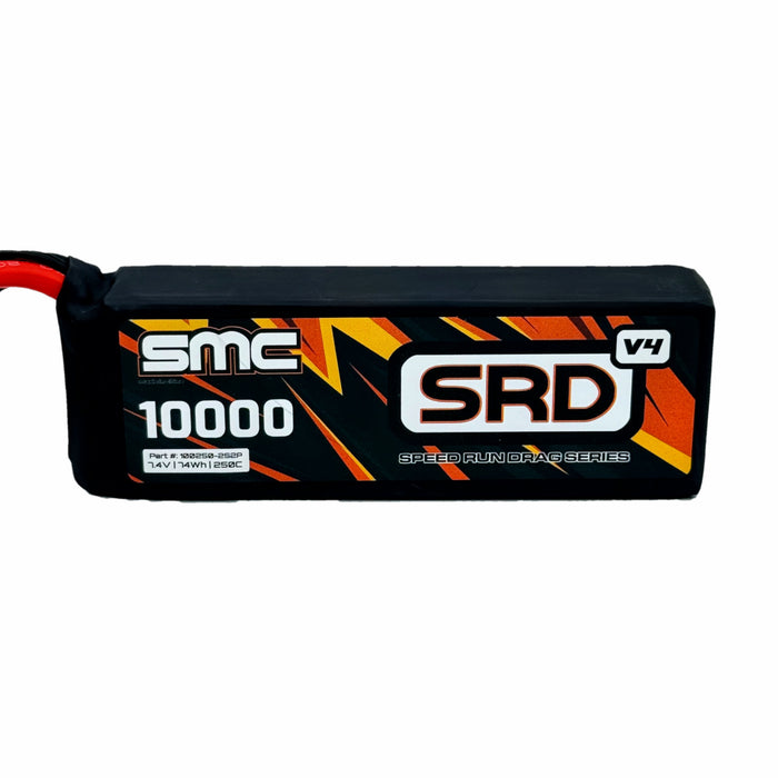 SMC 100250-2S2PV4 7.4V SRD-V4 10000mAh 2S 250C NO Connector Soft case Drag LIPO BATTERY Racing pack