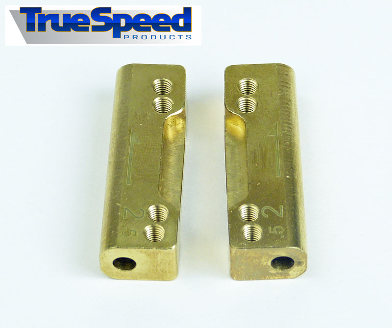 Custom Works CW2452 BRASS REAR TOE BLOCK .5 – 2 DEG M3 (pr)