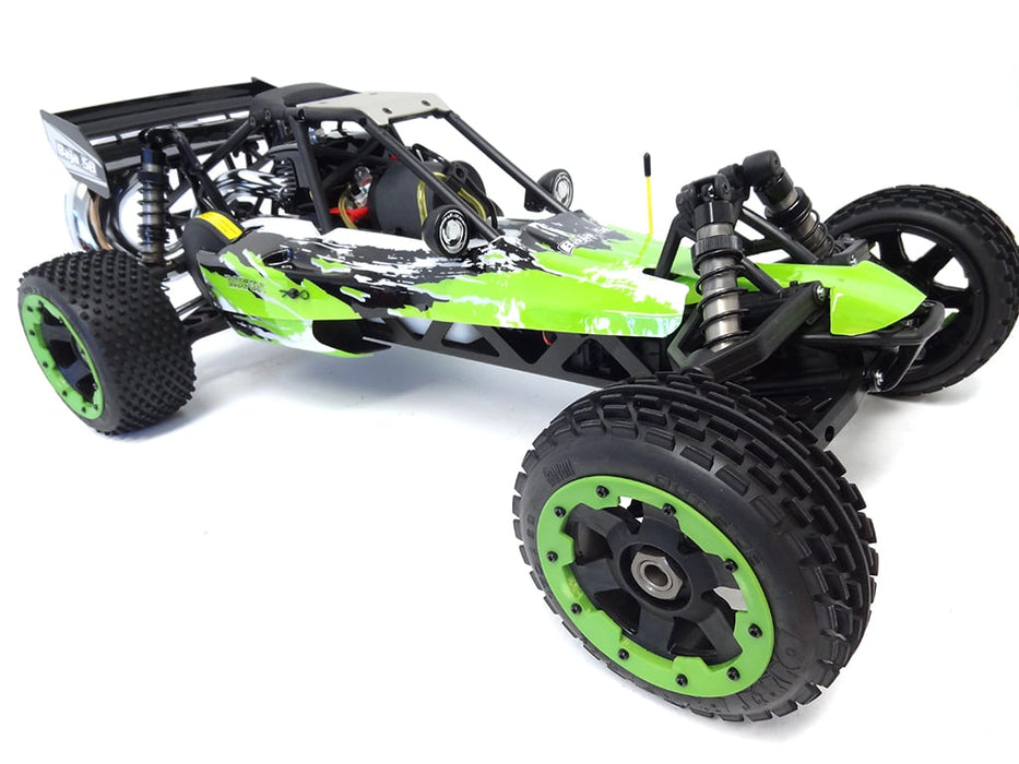 1/5 Rovan 305A Gas Petrol Buggy Ready To Run RTR 30.5cc with PERFORMANCE PIPE! Green, Black + White
